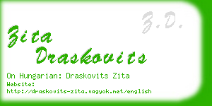 zita draskovits business card